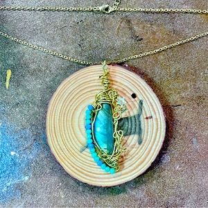 Whimsical Labradorite Moon Necklace